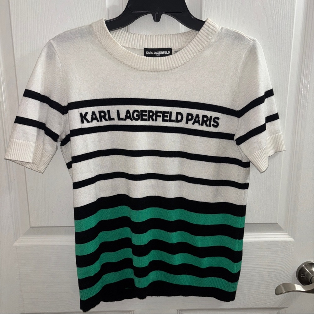 Karl Lagerfeld White Knit Top
